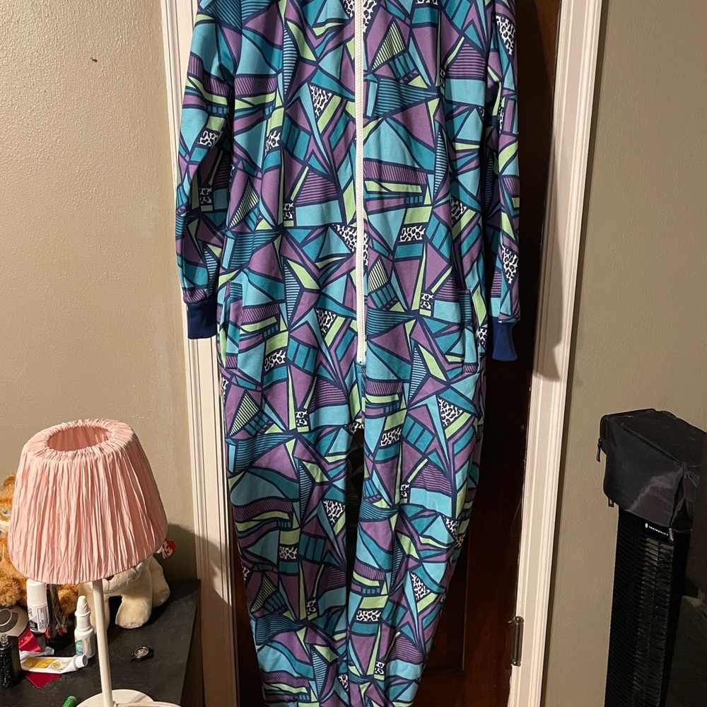 Funky patterned onesie